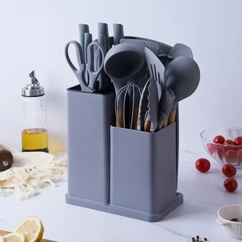 19-Piece High-Temperature Silicone Kitchenware Set