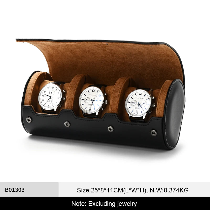 Leather Watch Storage Roll - 1/2/3 Slots