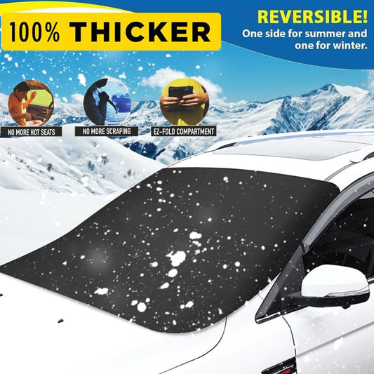 ✨ Windshield Savior: Magnetic Snow & Sun Shield - Ice-Free in Seconds! ❄️