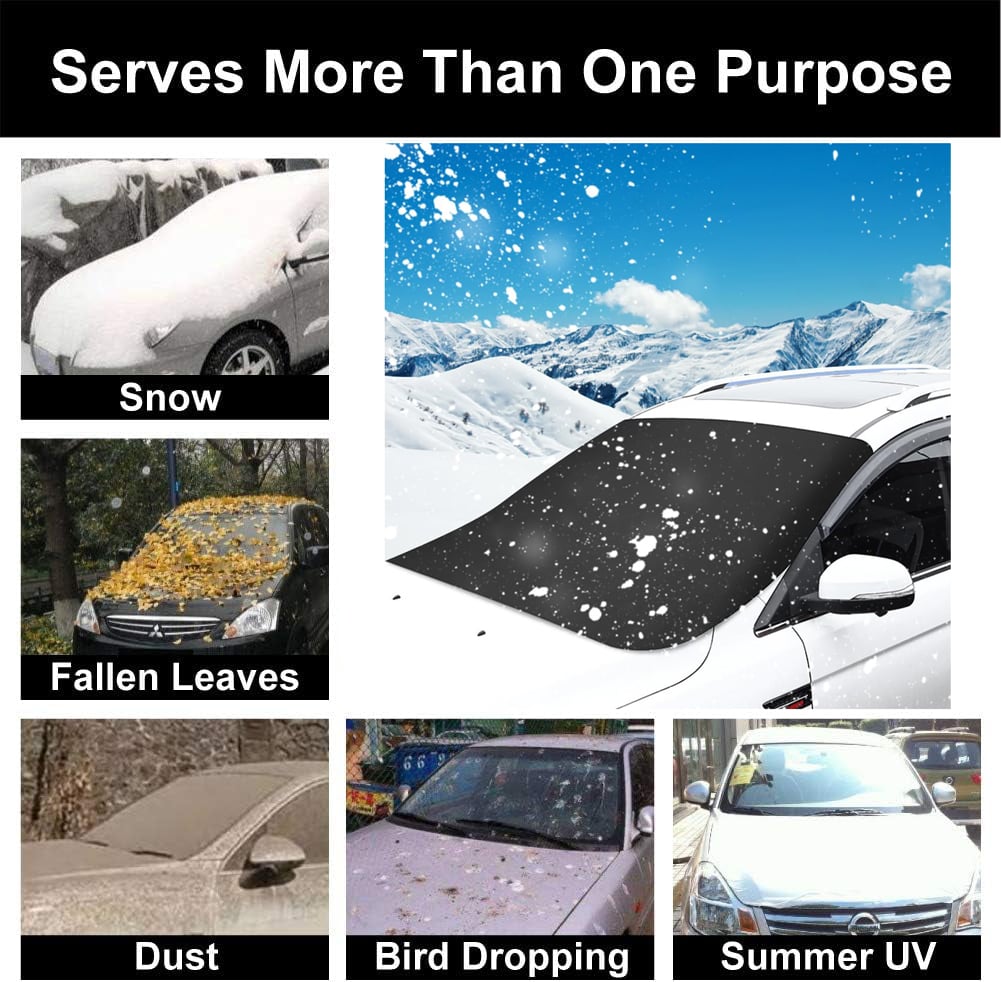 ✨ Windshield Savior: Magnetic Snow & Sun Shield - Ice-Free in Seconds! ❄️