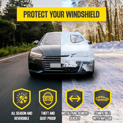 ✨ Windshield Savior: Magnetic Snow & Sun Shield - Ice-Free in Seconds! ❄️
