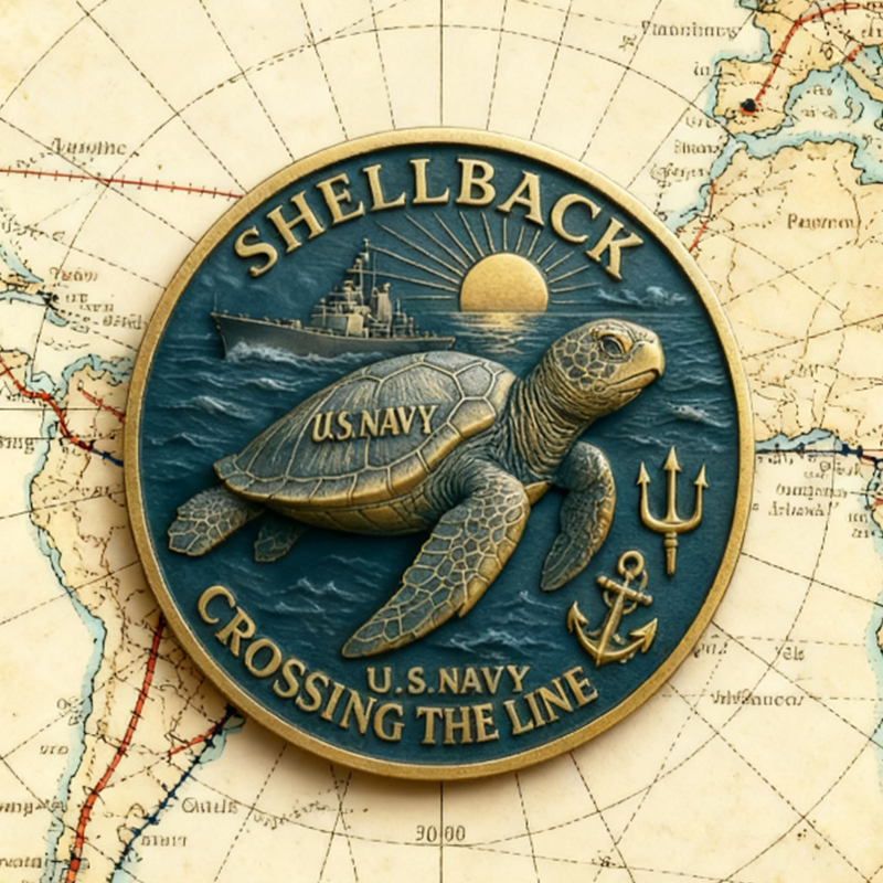 🏆Flash Sale 53% OFF - 🐢⚓Navy “Shellback” Challenge Coin