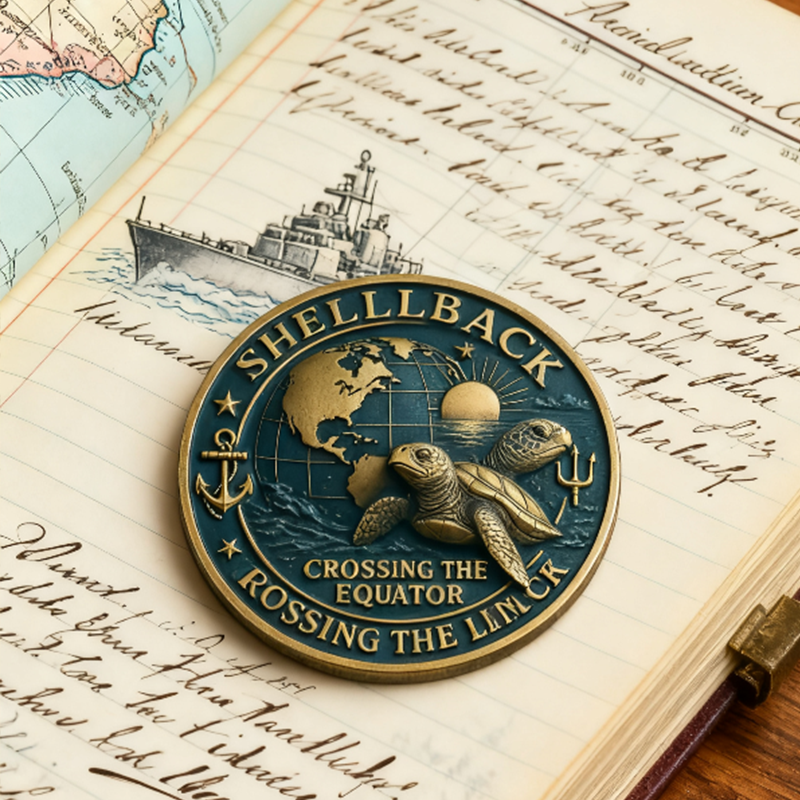 🏆Flash Sale 53% OFF - 🐢⚓Navy “Shellback” Challenge Coin