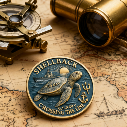 🏆Flash Sale 53% OFF - 🐢⚓Navy “Shellback” Challenge Coin