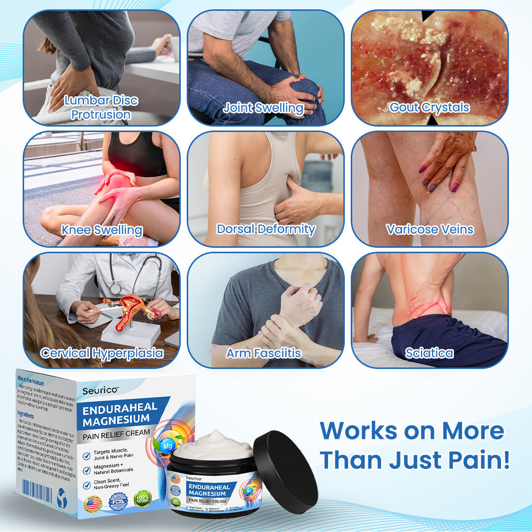✨Seurico™ EnduraHeal Magnesium Pain Relief Cream 💪🌿 – Natural Joint & Muscle Relief | Anti-Inflammatory | Fast Recovery Support