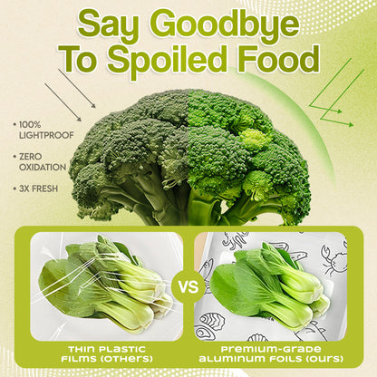 ✨ Reusable Aluminum Foil Sealable Storage Bags | Keep Food Fresh Longer & Organized with Eco-Friendly, Leak-Proof Design ♻️