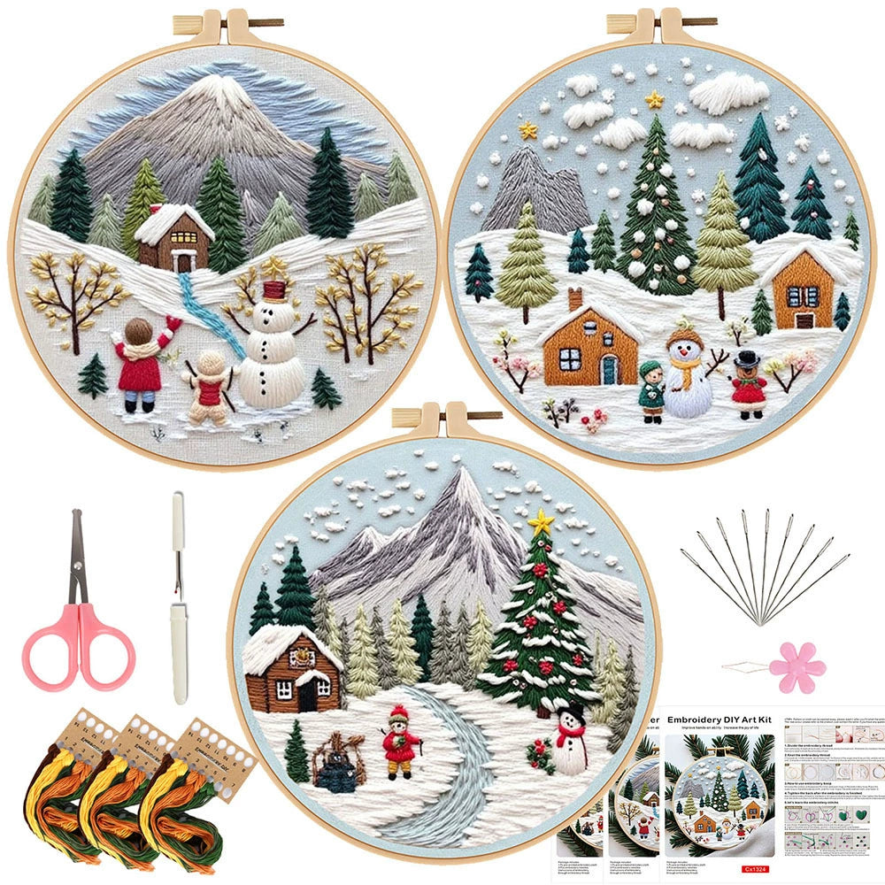 2025 Christmas Embroidery DIY Kit – Handmade Holiday Craft Set & Gift Idea