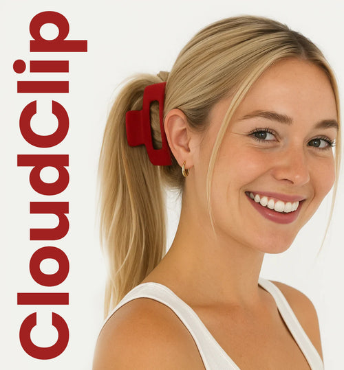 🌥️ CloudClip – Soft-Touch Flexible Hair Claw Clip for Effortless, All-Day Style